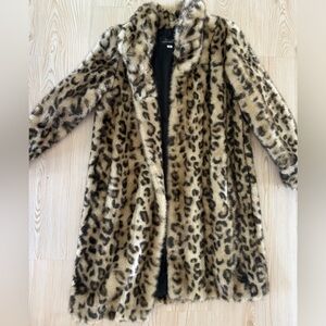 Fabulous Furs Leopard XS Knee Length Coat